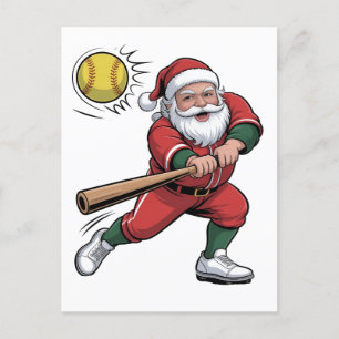 Weihnachtsspielerin - Weihnachtsspielerin Sport Ankündigungspostkarte