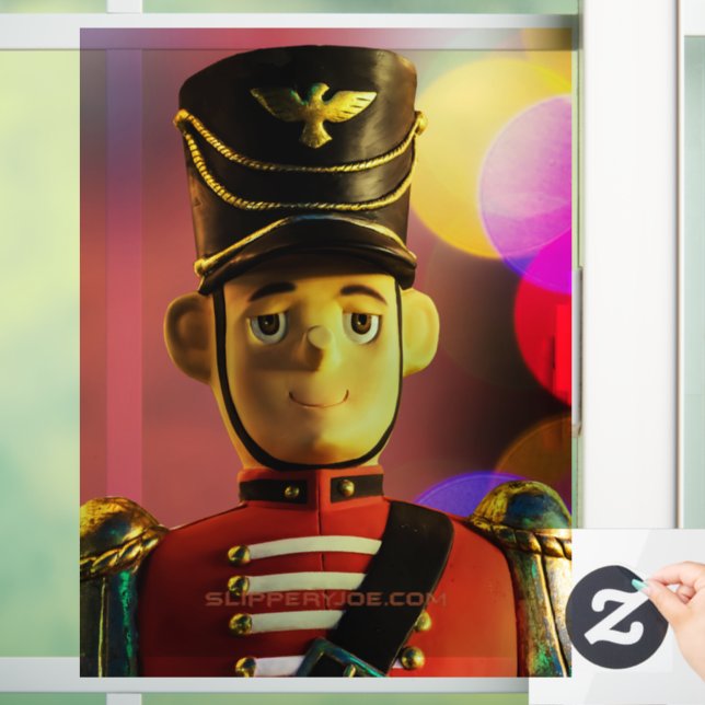 Weihnachtsspielsoldat Figur SlipperyJoe Gay pri Fensteraufkleber (Zuhause)