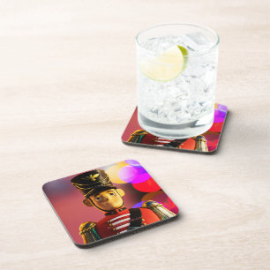 Weihnachtsspielsoldat Figur SlipperyJoe Gay pri Getränkeuntersetzer