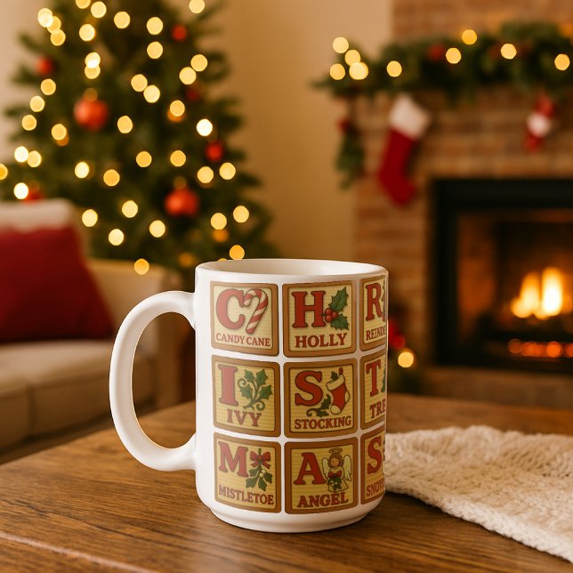 Weihnachtsspielzeug aus Holz Kaffeetasse (Von Creator hochgeladen)