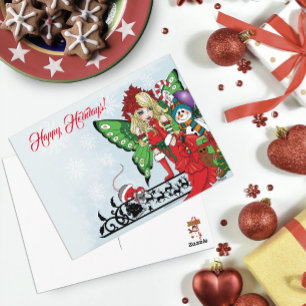 Weihnachtsspielzeug Fairy Postkarte