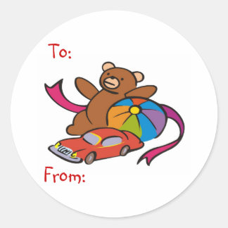 Weihnachtsspielzeug - Geschenkartikel Runder Aufkleber