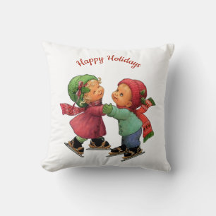Weihnachtsspielzeug Ice Skaten Throw Kissen