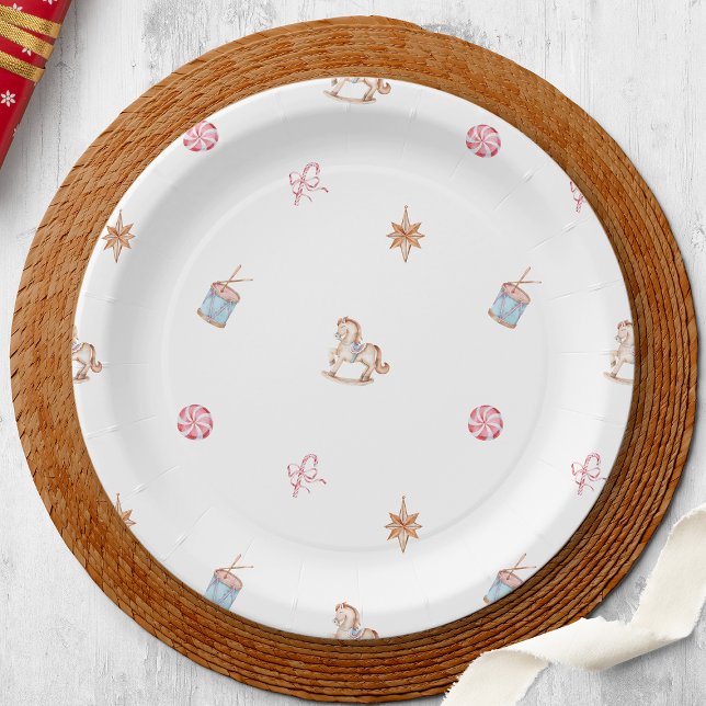 Weihnachtsspielzeug und Süßigkeiten für Wasserfarb Pappteller (Von Creator hochgeladen)