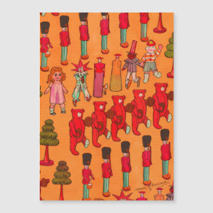 Weihnachtsspielzeug-Vintage Kinder spielen Magnetkarte