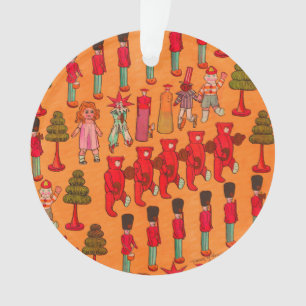 Weihnachtsspielzeug-Vintage Kinder spielen Ornament