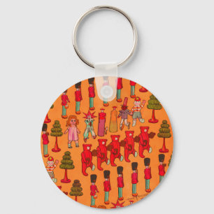 Weihnachtsspielzeug-Vintage Kinder spielen Schlüsselanhänger