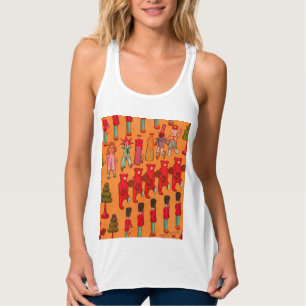 Weihnachtsspielzeug-Vintage Kinder spielen Tank Top
