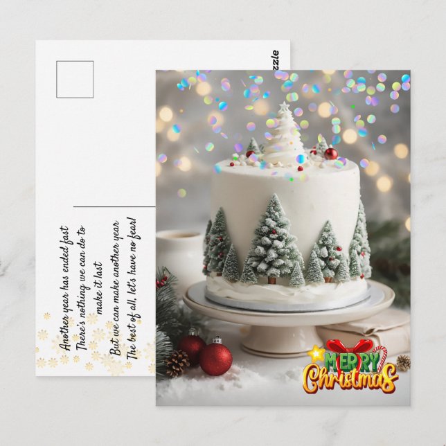 Weihnachtsspielzeug. Weihnachtspostkarte Postkarte (Vorne/Hinten)