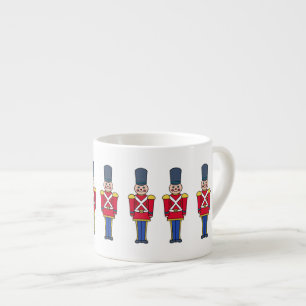 Weihnachtsspielzeugsoldaten Kaffeemaschine Tasse