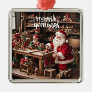 Weihnachtsspielzeugwerkstatt Ornament Aus Metall