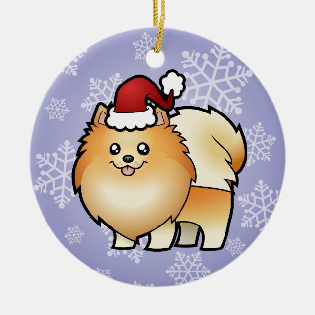 WeihnachtsSpitz Keramik Ornament (Vorne)