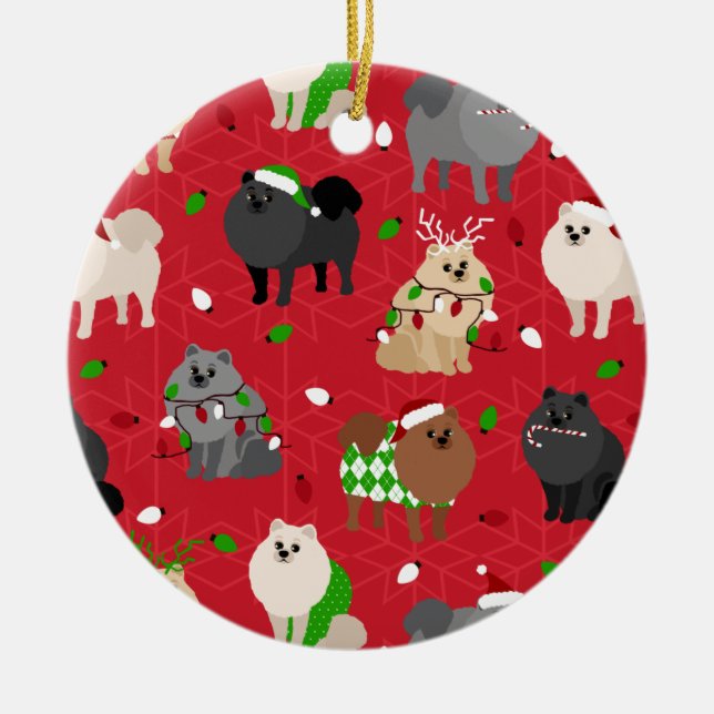 WeihnachtsSpitze Keramik Ornament (Vorne)