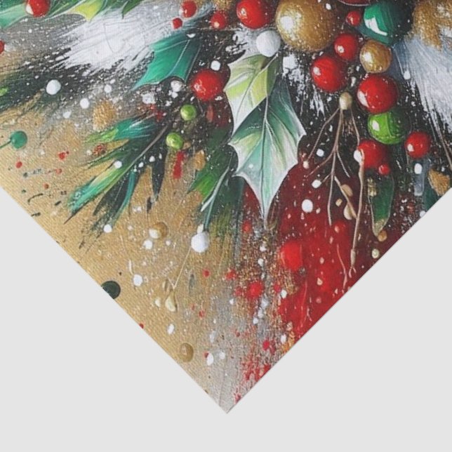 Weihnachtssplatter / Weiße Explosionen  Seidenpapier (Ausschnitt)