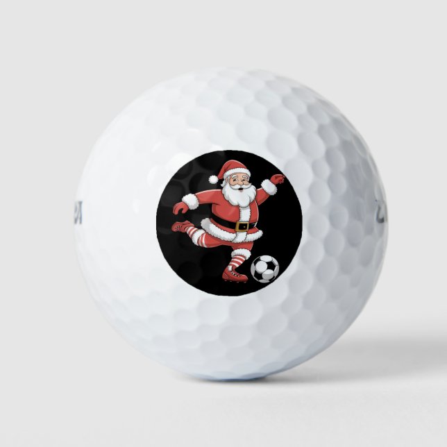Weihnachtssport in Santa Plays Fußball Golfball (Vorderseite)