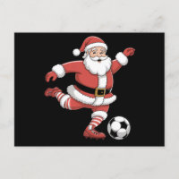 Weihnachtssport in Santa Plays Fußball