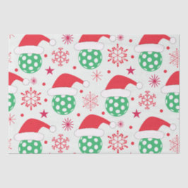 Weihnachtssportball mit Weihnachtsmannmütze Seidenpapier