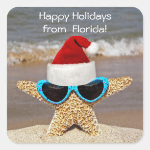 Weihnachtsstäbchen Quadratischer Aufkleber