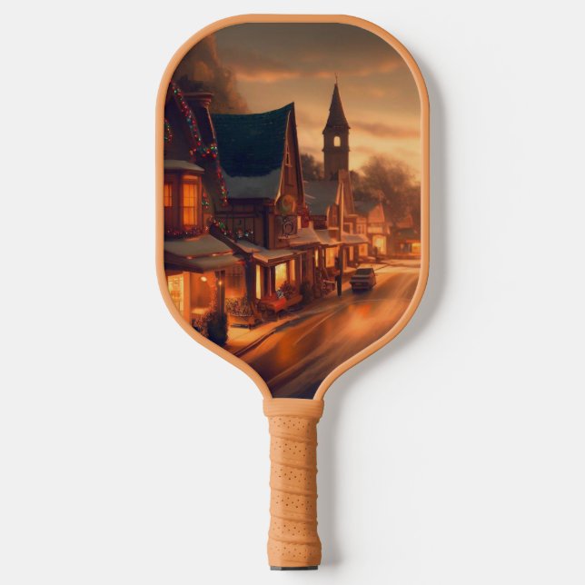 Weihnachtsstadt (1) pickleball schläger (Vorderseite)