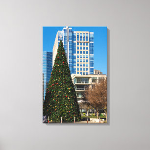 Weihnachtsstadt Dallas Leinwanddruck