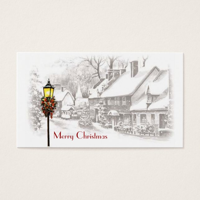 Weihnachtsstadt-Geschenkanhänger (Vorderseite)