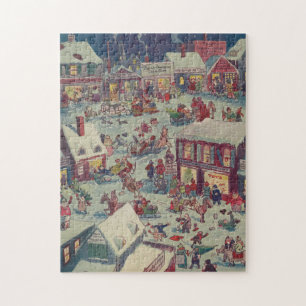 Weihnachtsstadt Illustration des Volkes (1918) Puzzle