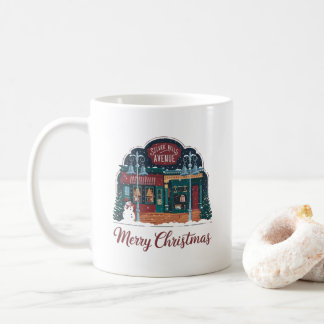 Weihnachtsstadt im 50er kaffeetasse