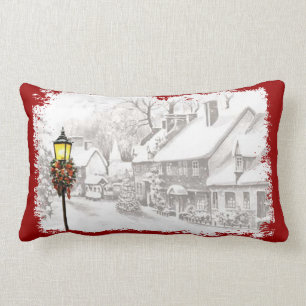 Weihnachtsstadt Lumbar Pillow Lendenkissen