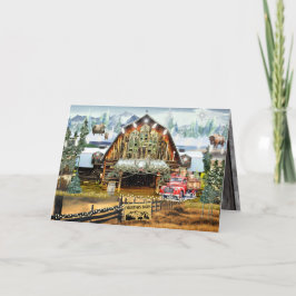 Weihnachtsstall Weihnachtskarte 5"x7" Dankeskarte