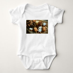 Weihnachtsstangen und Sterne Baby Strampler