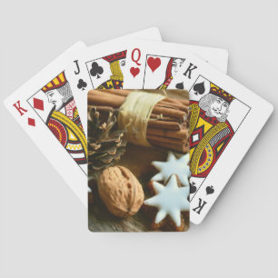 Weihnachtsstangen und Sterne Spielkarten
