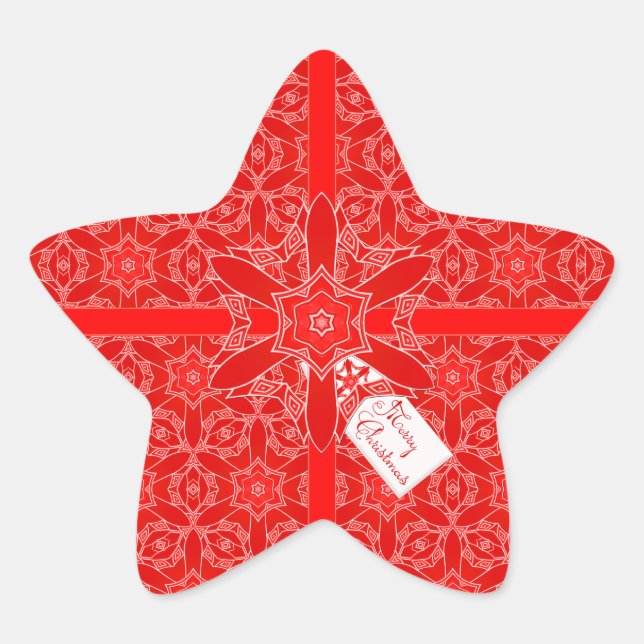 Weihnachtsstar Stern-Aufkleber (Vorderseite)