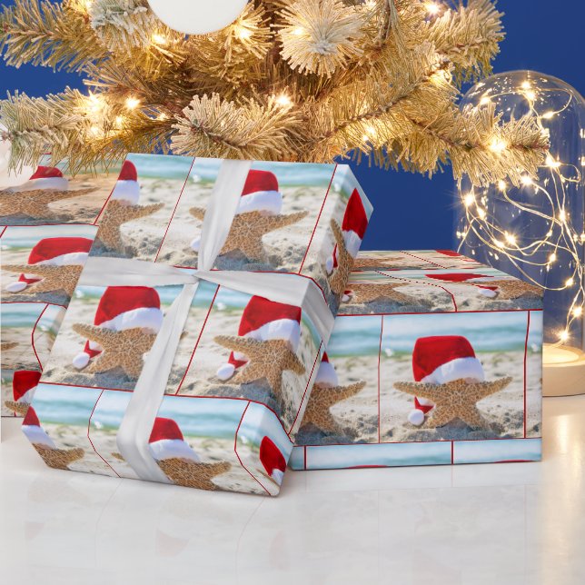 Weihnachtsstarfisch in Sand Geschenkpapier (Feiertage)