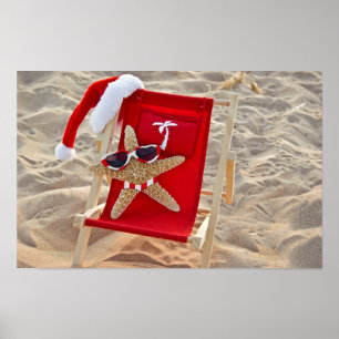Weihnachtsstarfish auf dem Strand Poster