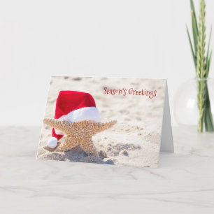 Weihnachtsstarre am Strand Karte