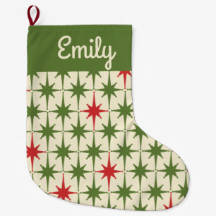 Weihnachtsstars Mittelalter Personalisiert Großer Weihnachtsstrumpf