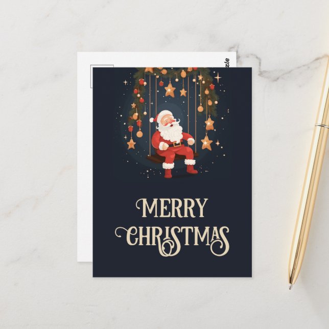Weihnachtsstars Postkarte (Vorderseite/Rückseite Beispiel)