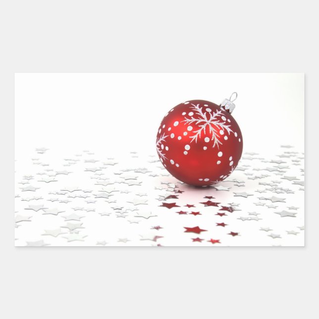 Weihnachtsstars Rechteckiger Aufkleber (Vorderseite)