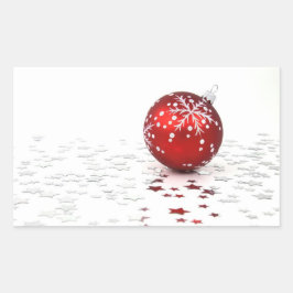 Weihnachtsstars Rechteckiger Aufkleber