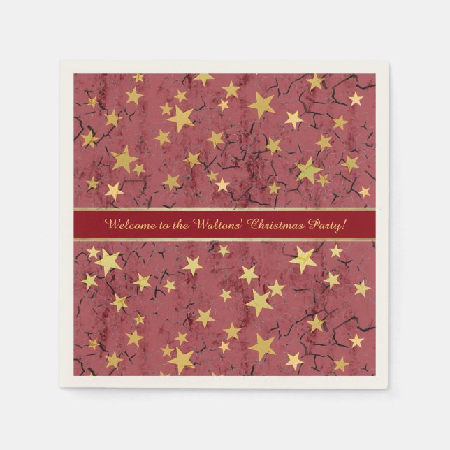 Weihnachtsstars ⭐ Text anpassbar Serviette (Vorderseite)