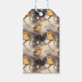 Weihnachtsstars und Robins-Geschenktag Geschenkanhänger