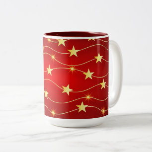 Weihnachtsstars Zweifarbige Tasse