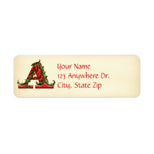 Weihnachtsstechpalmen-Monogramm A