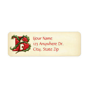 Weihnachtsstechpalmen-Monogramm B