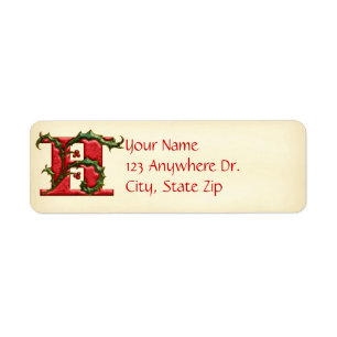 Weihnachtsstechpalmen-Monogramm H