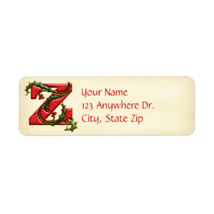 Weihnachtsstechpalmen-Monogramm Z