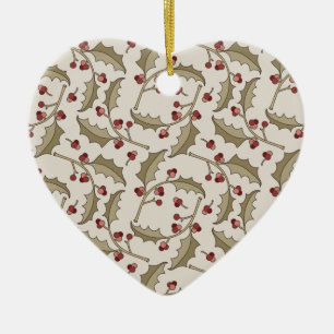 Weihnachtsstechpalmen-Verzierung Keramik Ornament