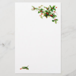 Weihnachtsstechpalmenbriefpapier Briefpapier