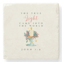 Weihnachtsstein-Untersetzer zum Thema Schrift