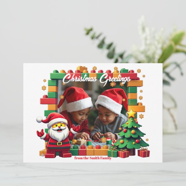 Weihnachtssteine & Kichern Karte (Stehend Vorderseite)